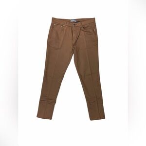 Member Mark Men’s Size 33X29 Slim For Logan 5 Pocket Pants Solid Brown